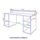 Компютерний стіл Маршал Сонома /Білий Шовк, фото 5