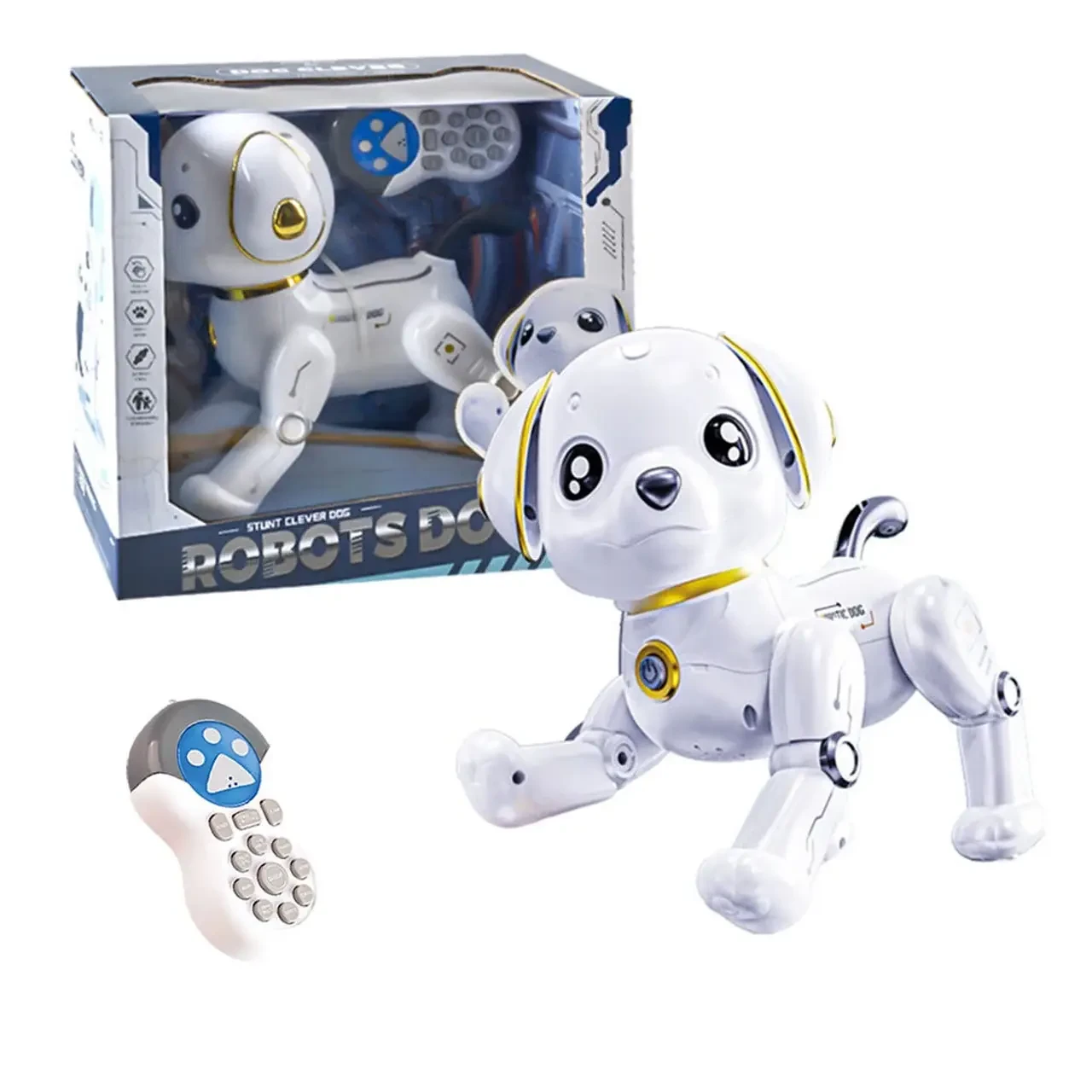 Собака робот на пульті керування 799 D-7, англ. мова, казки, пісні, пульт, сенсорні датчики, фото 1