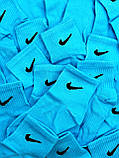 Подарунковий набір блакитних короткіх 35-41 жіночіх в чорному боксі Nike/найк — 6 пар шкарпеток, фото 5
