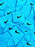 Подарунковий набір блакитних короткіх 35-41 жіночіх в чорному боксі Nike/найк — 6 пар шкарпеток, фото 6