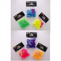 Набір резинок для плетіння браслетів №26015-16 6кольор.,гачок,в кульку,15х11х1см