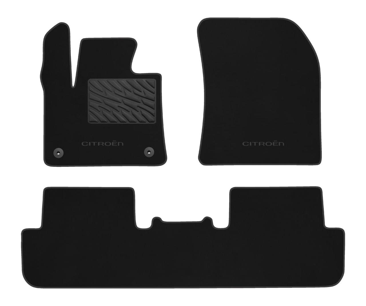 Текстильные коврики в салон для DS 7 Crossback (mkI)(ковер 2 ряда цельный) 2017→ Premium