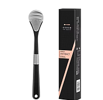 М'яка силіконова щітка скребок для язика + Тримач D22-B Очисник язика Догляд за мовою Скребок для язика