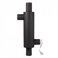 Теплообмінник з можливістю примусового обдуву н/ж пофарбований чорний 110мм