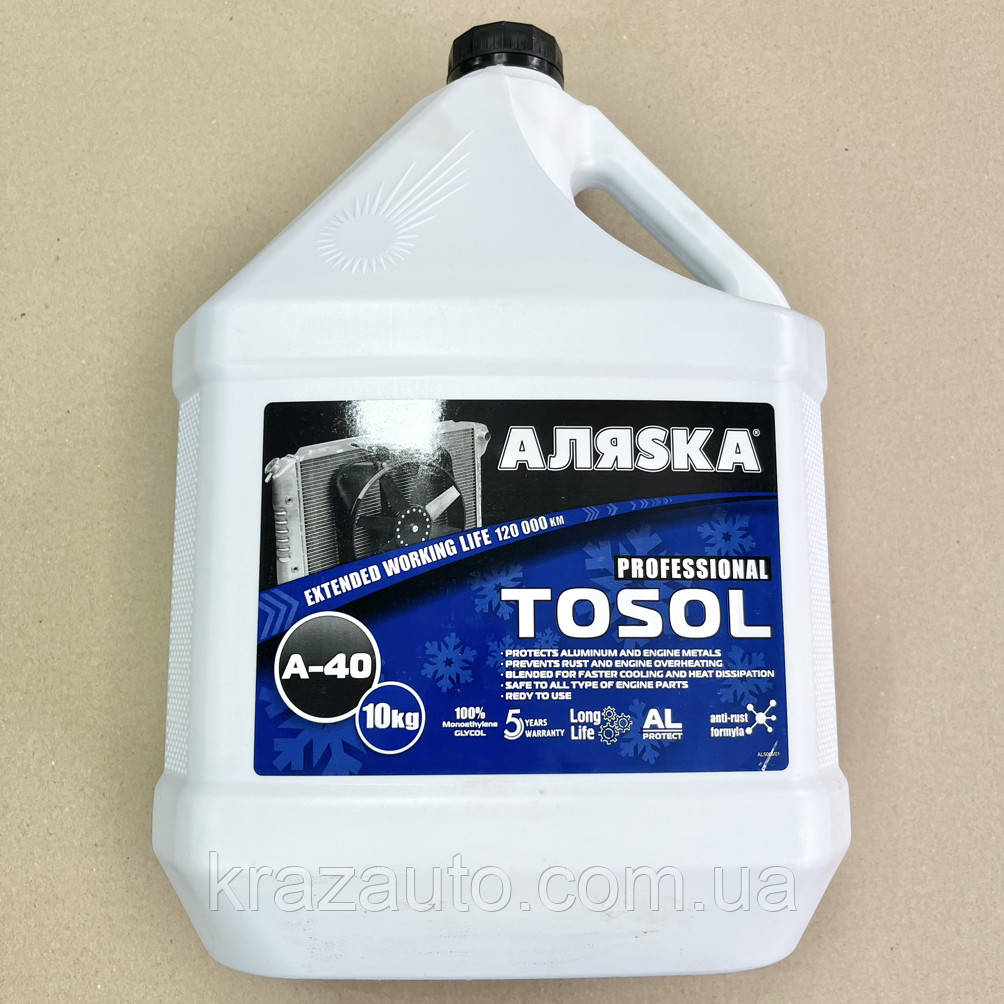 Тосол АЛЯSКА А-40 10л/9,83кг АЛЯSКА ТОП продажів 5066, фото 1
