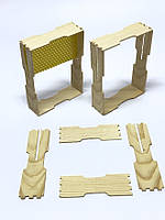 Рамка для стільникового меду під рамку 435x300 мм (по 8 шт.) з боковим пропилом