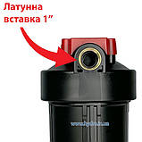 Чорна магістральна колба Біг-Блю 10" з латунною вставкою на 1", фото 2