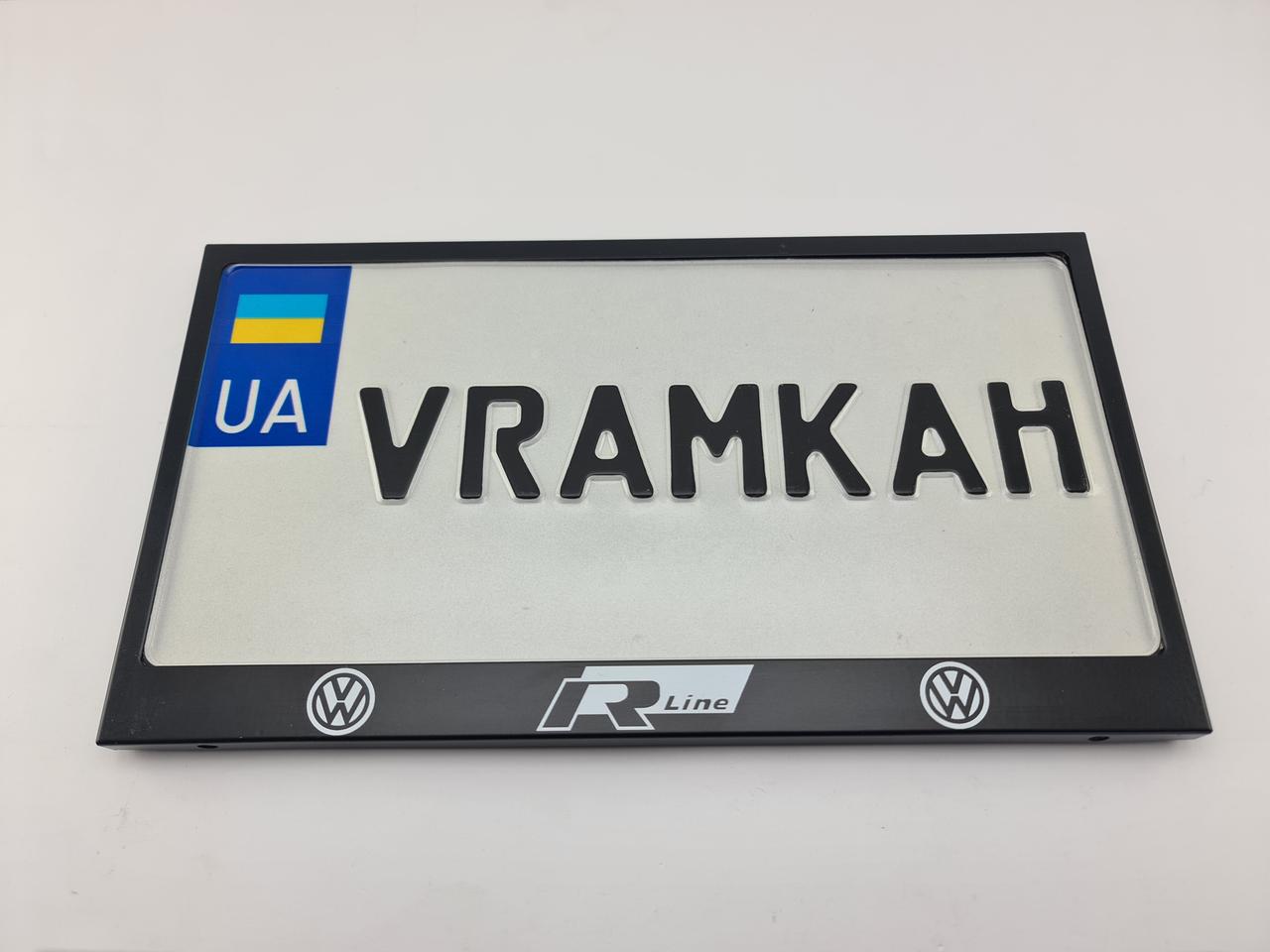 Номерна рамка для авто Volkswagen R-line black, рамка під американський номер