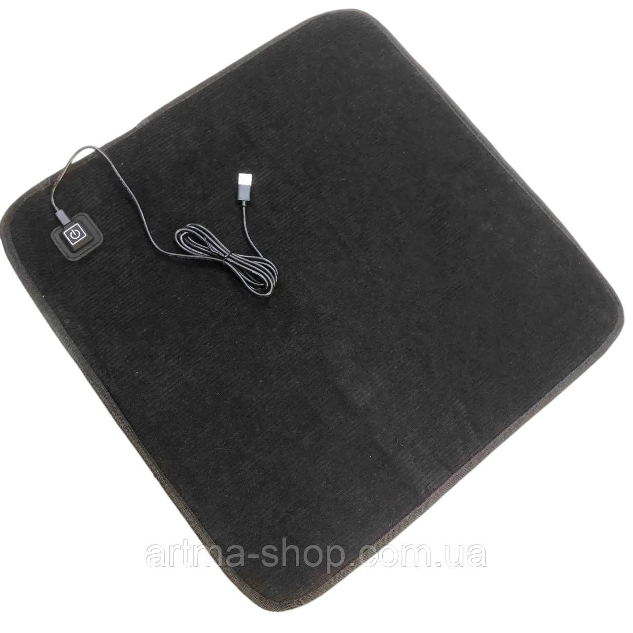 Килимок з підігрівом USB Folem KM 45х45 см, з подогревом от USB, черный (KOVRIK 9583)