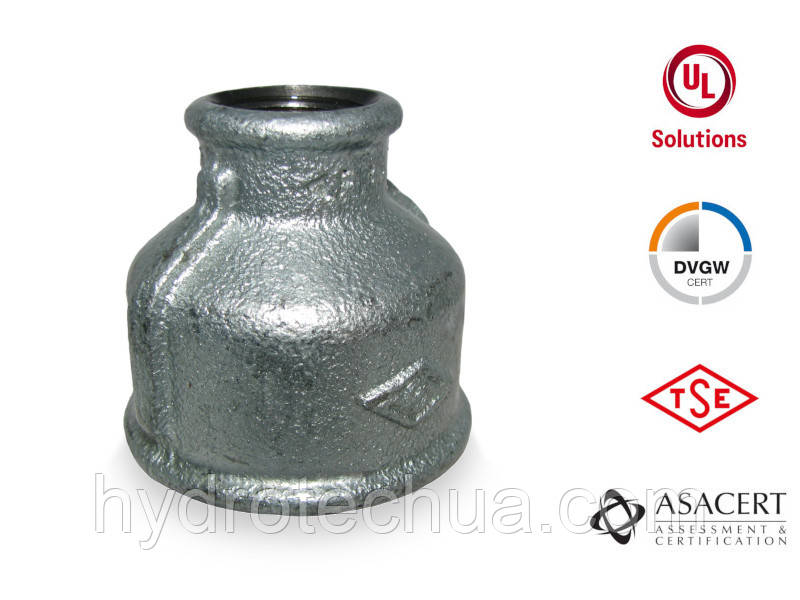 Муфта редукційна оцинкована ВВ 1 1/4"х1/2"