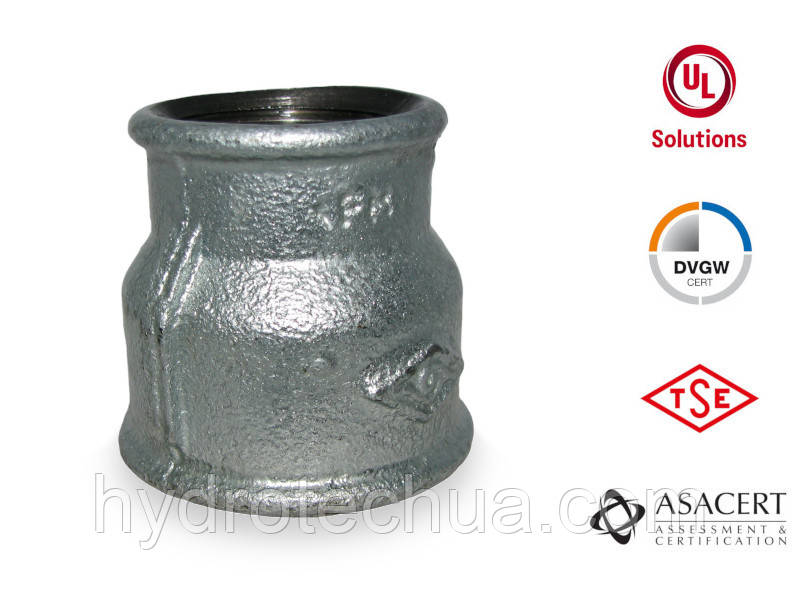 Муфта редукційна оцинкована ВВ 1 1/4"х1", фото 1