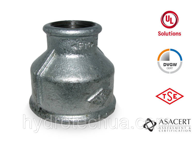 Муфта редукційна оцинкована ВВ 1 1/2"х3/4"