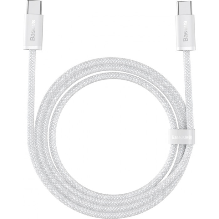 Кабель Baseus Dynamic Series Fast Charging Data Cable Type-C to Type-C 100W 2m, White (CALD000302)