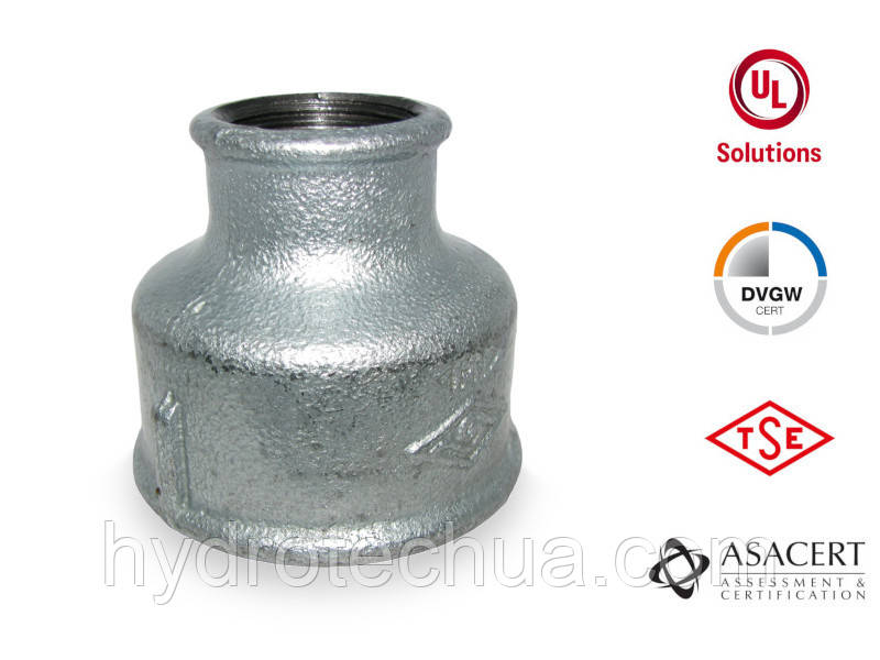 Муфта редукційна оцинкована ВВ 2"х1"