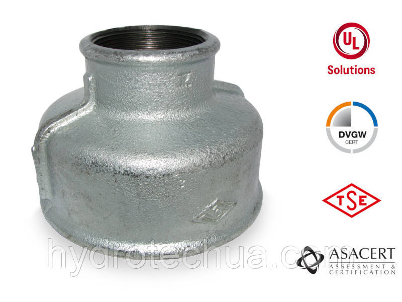Муфта редукційна оцинкована ВВ 4"х2"