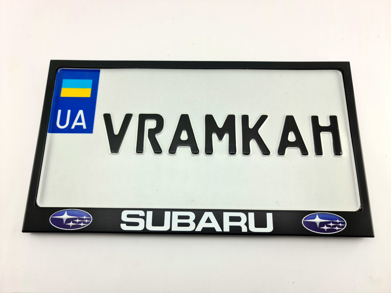 Номерна рамка для авто Subaru black color logo, рамка під американський номер