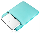 Чохол для ноутбука бірюзовий м'який 15,6" захисний блакитний чохол з кишенею до ноутбуку 15 дюймів, фото 3