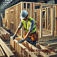 Пропонуємо високооплачувану роботу на виробництві дерев'яних будинків монтажникам, столярам, малярам. Фото, відео