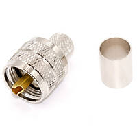 Штекер UHF обтискний під кабель RG-11, RG-8, RG-213, латунь