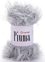 Пряжа Piuma YarnArt(мех)-4406 сірий