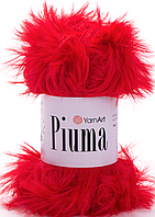 Пряжа Piuma YarnArt(мех)-4414 червоний