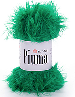 Пряжа Piuma YarnArt(мех)-4416 зелений