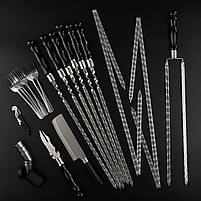 Шампури подарункові набір бокс для пікніка гриля та барбекю Оригінальні Віп подарунки на день народження татові, хлопцю,, фото 7