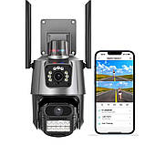 Камера зовнішнього відеоспостереження P11-6MP Поворотна вулична WiFi відеокамера з 2 об'єктивами та нічною зйомкою, фото 7