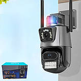 Камера зовнішнього відеоспостереження P11-6MP Поворотна вулична WiFi відеокамера з 2 об'єктивами та нічною зйомкою, фото 8