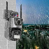 Камера зовнішнього відеоспостереження P11-6MP Поворотна вулична WiFi відеокамера з 2 об'єктивами та нічною зйомкою, фото 9