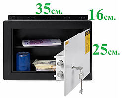 Вбудований сейф Gute BS-25К, сейф вбудований в стіну, сейф що монтується в стіну, підлогу