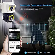 Вулична WiFi камера відеоспостереження з двома об'єктивами Wi-Fi V360 Pro Портативна камера відеоспостереження 4Мп, фото 5