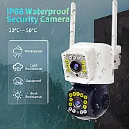 Вулична WiFi камера відеоспостереження з двома об'єктивами Wi-Fi V360 Pro Портативна камера відеоспостереження 4Мп, фото 6