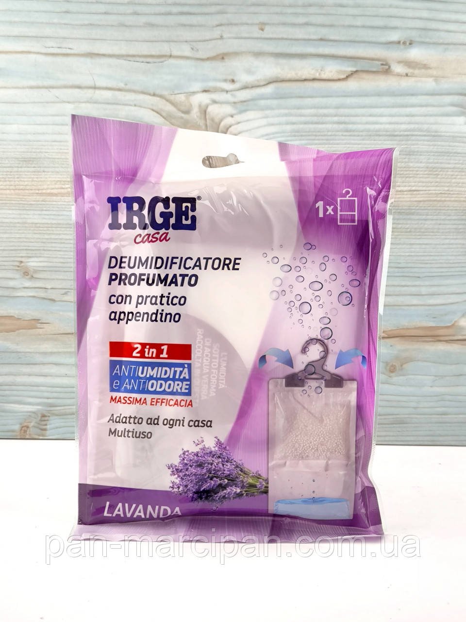 Поглинач вологи з підвіскою аромат лаванди Irge Lavanda 500 мл Італія, фото 1