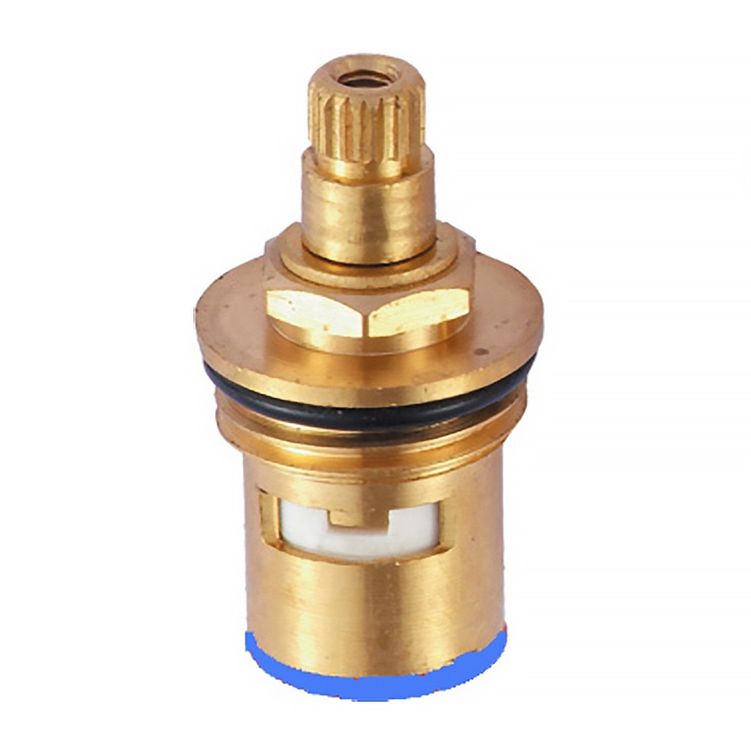 Кран букс для змішувача 1/2 дюйма кераміка напівоборотна під шліц 20 шліців короткий шток, фото 1