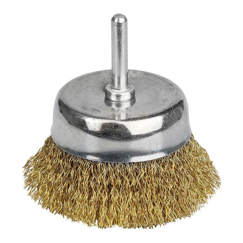 Щітка дротяна чашоподібна Ø50 мм Ø 6 мм (латунована) SIGMA (9015051)