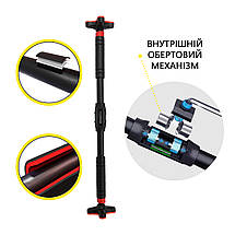 Турнік розсувний Cornix Pro+ 90-130 см XR-0287 Black/Red, фото 2