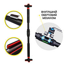 Турнік розсувний Cornix Pro+ 105-150 см XR-0288 Black/Red, фото 3