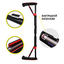 Турнік розсувний Cornix Elite 80-120 см XR-0290 Black/Red, фото 3