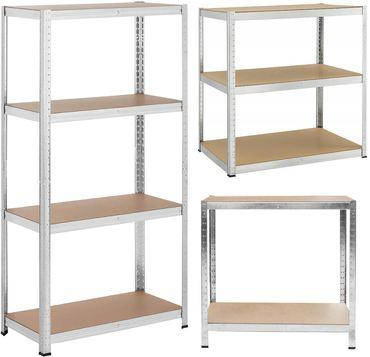 Стелаж металевий 150x70x30 4 полиці (сірий), фото 1