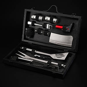 Шампури подарункові набір бокс для пікніка гриля та барбекю Оригінальні Віп подарунки на день народження татові, хлопцю,