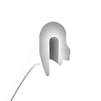 Гарпун клин для натяжної стелі білий