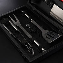 Шампури подарункові набір бокс для пікніка гриля та барбекю Оригінальні Віп подарунки на день народження татові, хлопцю,, фото 5