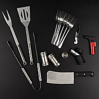 Шампури подарункові набір бокс для пікніка гриля та барбекю Оригінальні Віп подарунки на день народження татові, хлопцю,, фото 6