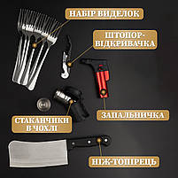 Шампури подарункові набір бокс для пікніка гриля та барбекю Оригінальні Віп подарунки на день народження татові, хлопцю,, фото 7