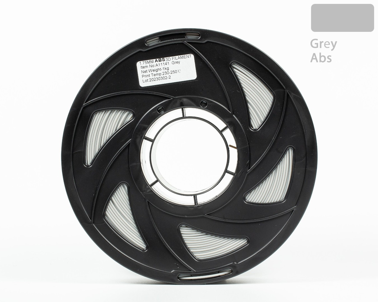 Пластик філамент для 3Д-друку TRONXY ABS Grey (A11141), 1.75мм, 1кг, 395м, 230-250°C, Сірий