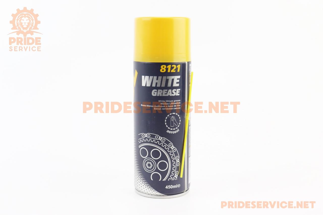 Мастило багатоцільове літієве "WHITE GREASE", аерозоль 450ml, МОТОХІМІЯ, SV-304466