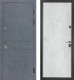 Вхідні двері Revolut В-606, модель 250. Колір: бетон антрацит/оксид білий