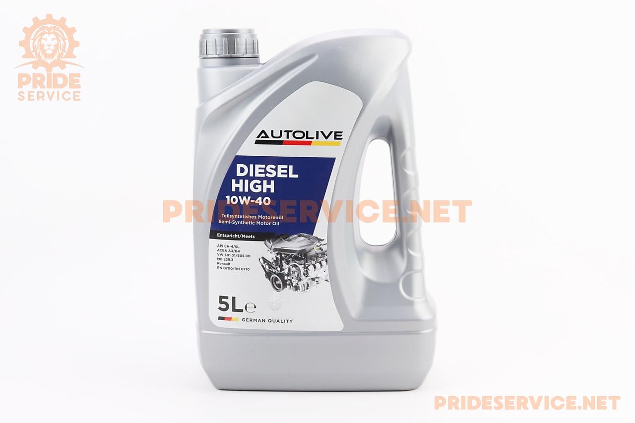 Олива 4T 10W-40 - напівсинтетична універсальна "DIESEL HIGH", 5L, МОТОХІМІЯ, SV-304604