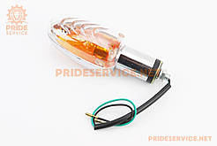 Поворотник "СВІЧКА" двосторонній, хром, ФАРИ, ПОВОРОТИ, SV-301424